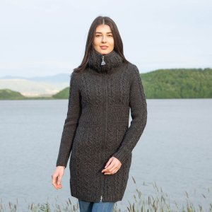 Double Collar Zip Cardigan