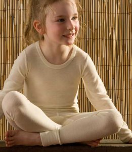 Hocosa of Switzerland Little Kids Organic Wool Long-Sleeved Undershirt s 92/2 yr Blue/White Stripe